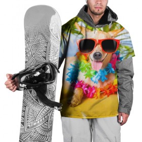 Накидка на куртку 3D с принтом пляж в Санкт-Петербурге, 100% полиэстер |  | Тематика изображения на принте: sea | гавайи | лето | море | океан | отдых | очки | пляж | собака | той терьер