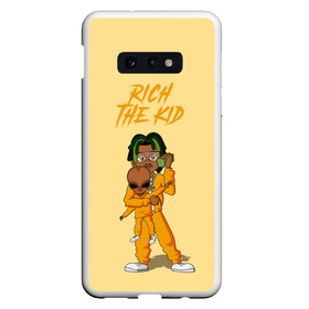 Чехол для Samsung S10E с принтом Rich The Kid в Санкт-Петербурге, Силикон | Область печати: задняя сторона чехла, без боковых панелей | freshman | kid | plug | rap | rich | the | walk | богатый | волк | зе кид | инопланетянин | нло | плаг | ребенок | репер | рич | рэп | рэпер | фрешмен