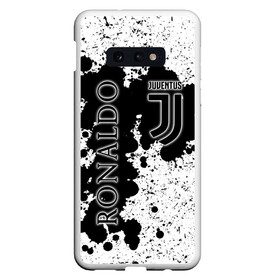 Чехол для Samsung S10E с принтом Ronaldo white and black в Санкт-Петербурге, Силикон | Область печати: задняя сторона чехла, без боковых панелей | 7 | cristiano | juventus | ronaldo | криштиану роналду | ювентус