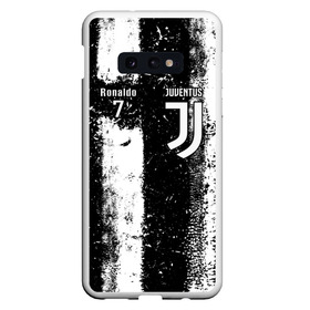 Чехол для Samsung S10E с принтом Ronaldo uniform в Санкт-Петербурге, Силикон | Область печати: задняя сторона чехла, без боковых панелей | 7 | cristiano | juventus | ronaldo | белые | криштиану | линии | роналду | черные | ювентус