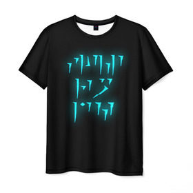 Мужская футболка 3D с принтом FUS RO DAH в Санкт-Петербурге, 100% полиэфир | прямой крой, круглый вырез горловины, длина до линии бедер | dovahkiin | dragonborn | fus ro dah | rpg | skyrim | tes | the elder scrolls | докавин | рпг