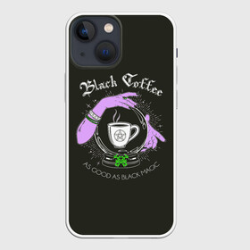 Чехол для iPhone 13 mini с принтом Black coffee в Санкт-Петербурге,  |  | black magic | coffee | food | love | magic | witchcraft | кофе | магия