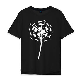 Мужская футболка хлопок Oversize с принтом Одуванчик в Санкт-Петербурге, 100% хлопок | свободный крой, круглый ворот, “спинка” длиннее передней части | арт | одуванчик | пух | растения | семена | силуэт | цветы