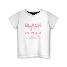 Детская футболка хлопок с принтом BLACKPINK в Санкт-Петербурге, 100% хлопок | круглый вырез горловины, полуприлегающий силуэт, длина до линии бедер | blackpink | k pop | music | блэк пинк | дженни | джису | лис | музыка | розэ