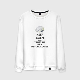 Мужской свитшот хлопок с принтом Keep calm в Санкт-Петербурге, 100% хлопок |  | psychologist | психиатр | психиатрия | психолог | психотерапевт