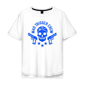 Мужская футболка хлопок Oversize с принтом Hypnosis Mic Mad Trigger Crew в Санкт-Петербурге, 100% хлопок | свободный крой, круглый ворот, “спинка” длиннее передней части | 