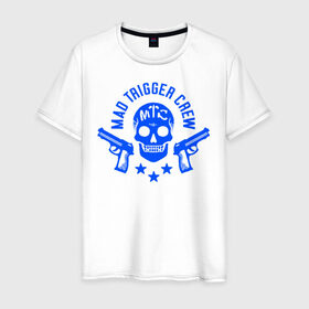 Мужская футболка хлопок с принтом Hypnosis Mic Mad Trigger Crew в Санкт-Петербурге, 100% хлопок | прямой крой, круглый вырез горловины, длина до линии бедер, слегка спущенное плечо. | 