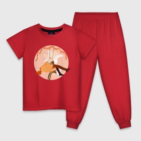Детская пижама хлопок с принтом BTS. Kiss me в Санкт-Петербурге, 100% хлопок |  брюки и футболка прямого кроя, без карманов, на брюках мягкая резинка на поясе и по низу штанин
 | 