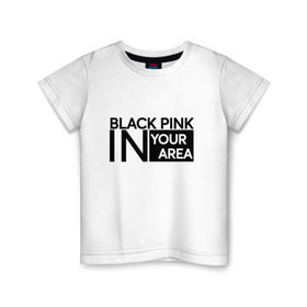 Детская футболка хлопок с принтом BlackPink в Санкт-Петербурге, 100% хлопок | круглый вырез горловины, полуприлегающий силуэт, длина до линии бедер | blackpink | k pop | music | блэк пинк | дженни | джису | лис | музыка | розэ