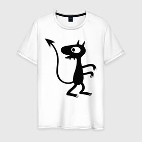 Мужская футболка хлопок с принтом Luci в Санкт-Петербурге, 100% хлопок | прямой крой, круглый вырез горловины, длина до линии бедер, слегка спущенное плечо. | disenchantment | luci | люси | мэтт гроунинг | разочарование | тролль | эльф