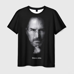Мужская футболка 3D с принтом Steve Jobs в Санкт-Петербурге, 100% полиэфир | прямой крой, круглый вырез горловины, длина до линии бедер | iphone | steve jobs | стив джобс | эппл