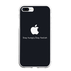 Чехол для iPhone 7Plus/8 Plus матовый с принтом Стив Джобс в Санкт-Петербурге, Силикон | Область печати: задняя сторона чехла, без боковых панелей | iphone | steve jobs | стив джобс | эппл
