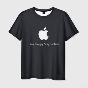 Мужская футболка 3D с принтом Стив Джобс в Санкт-Петербурге, 100% полиэфир | прямой крой, круглый вырез горловины, длина до линии бедер | iphone | steve jobs | стив джобс | эппл