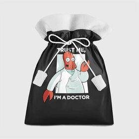 Подарочный 3D мешок с принтом Зойдберг в Санкт-Петербурге, 100% полиэстер | Размер: 29*39 см | Тематика изображения на принте: bender | futurama | mult | simpsons | zoidberg | бендер | зойдберг | мульт | мультик | мультфильм | симпсоны | футурама
