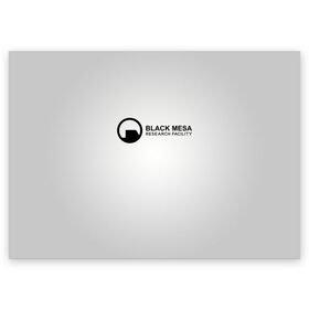Поздравительная открытка с принтом Black Mesa в Санкт-Петербурге, 100% бумага | плотность бумаги 280 г/м2, матовая, на обратной стороне линовка и место для марки
 | black mesa | half life | халф лайф | черная меса