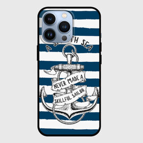 Чехол для iPhone 13 Pro с принтом в спокойном море плохие моряки в Санкт-Петербурге,  |  | sailor | sea | море | моряк | синий | тельняжка | якорь