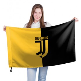 Флаг 3D с принтом JUVENTUS в Санкт-Петербурге, 100% полиэстер | плотность ткани — 95 г/м2, размер — 67 х 109 см. Принт наносится с одной стороны | cr7 | fc | football | football club | juve | juventus | ronaldo | sport | роналдо | спорт | спортивные | униформа | фирменные цвета | фк | футбол | футбольный клуб | ювентус