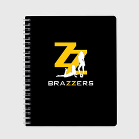 Тетрадь с принтом BRAZZERS в Санкт-Петербурге, 100% бумага | 48 листов, плотность листов — 60 г/м2, плотность картонной обложки — 250 г/м2. Листы скреплены сбоку удобной пружинной спиралью. Уголки страниц и обложки скругленные. Цвет линий — светло-серый
 | brazzers | верховный | девушка | девушки | дом | картинка | красивая | круто | лучший | любовь | мода | молодёжная | рисунок | силуэт | современная | стиль | студия | трафарет | фильмы | чёрный фон