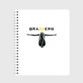 Тетрадь с принтом BRAZZERS в Санкт-Петербурге, 100% бумага | 48 листов, плотность листов — 60 г/м2, плотность картонной обложки — 250 г/м2. Листы скреплены сбоку удобной пружинной спиралью. Уголки страниц и обложки скругленные. Цвет линий — светло-серый
 | brazzers | верховный | графика | девушка | девушки | дом | изображение | картинка | красивая | круто | лучший | любовь | мода | молодёжная | рисунок | силуэт | современная | стиль | студия | творчество