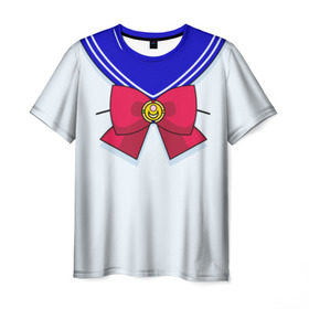 Мужская футболка 3D с принтом Матроска в Санкт-Петербурге, 100% полиэфир | прямой крой, круглый вырез горловины, длина до линии бедер | sailor moon | костюм | луна | сейлор мун | сейлормун