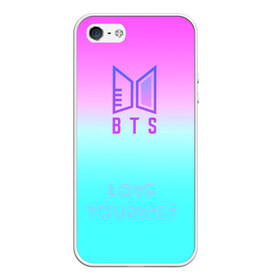 Чехол для iPhone 5/5S матовый с принтом LOVE YOURSELF BTS в Санкт-Петербурге, Силикон | Область печати: задняя сторона чехла, без боковых панелей | bangtan boys | beyond the scene | bts | k pop | music | арэм | ви | джей хоуп | джин | музыка | сюга | чимин | чонгук