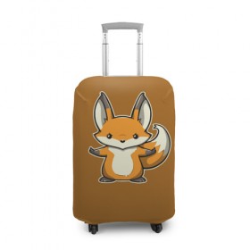 Чехол для чемодана 3D с принтом Дерзкий Лис в Санкт-Петербурге, 86% полиэфир, 14% спандекс | двустороннее нанесение принта, прорези для ручек и колес | fox | foxes | rude | you | грубый | дерзкий | лис | лиса | лисенок | лисичка | лисы