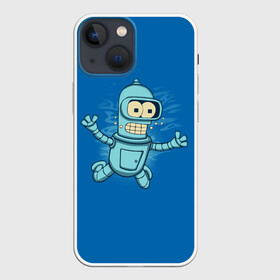 Чехол для iPhone 13 mini с принтом Bender Nevermind в Санкт-Петербурге,  |  | bender | futurama | mult | nevermind | nirvana | simpsons | zoidberg | бендер | зойдберг | мульт | мультик | мультфильм | симпсоны | футурама