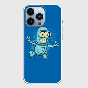Чехол для iPhone 13 Pro с принтом Bender Nevermind в Санкт-Петербурге,  |  | Тематика изображения на принте: bender | futurama | mult | nevermind | nirvana | simpsons | zoidberg | бендер | зойдберг | мульт | мультик | мультфильм | симпсоны | футурама