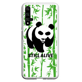 Чехол для Honor 20 с принтом Still Alive в Санкт-Петербурге, Силикон | Область печати: задняя сторона чехла, без боковых панелей | Тематика изображения на принте: alive | bamboo | green | greenpeace | panga | peace | still | бамбук | грин | гринпис | живая | живой | зеленый | мир | панда | панды | пис
