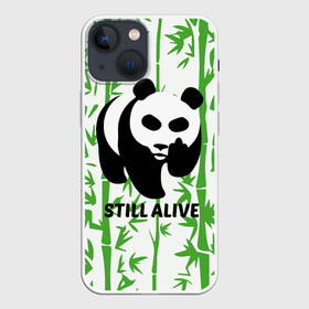 Чехол для iPhone 13 mini с принтом Still Alive в Санкт-Петербурге,  |  | alive | bamboo | green | greenpeace | panga | peace | still | бамбук | грин | гринпис | живая | живой | зеленый | мир | панда | панды | пис