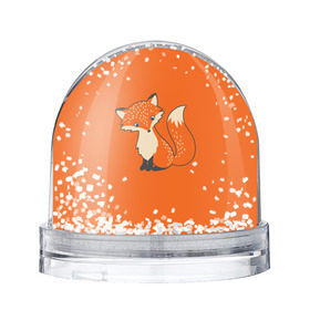 Водяной шар с принтом Лисичка в Санкт-Петербурге, Пластик | Изображение внутри шара печатается на глянцевой фотобумаге с двух сторон | Тематика изображения на принте: fox | foxes | ginger | orange | tail | лапки | лис | лиса | лисичка | лисички | лисы | оранжевый | рыжая | рыжий | хвост