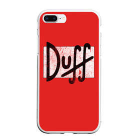 Чехол для iPhone 7Plus/8 Plus матовый с принтом Duff Beer в Санкт-Петербурге, Силикон | Область печати: задняя сторона чехла, без боковых панелей | beer | donut | duff | fun | homer | joke | simpson | simpsons | гомер | дафф | пончик | прикол | приколы | симпсон | симпсоны