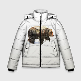 Зимняя куртка для мальчиков 3D с принтом Лесной Медведь в Санкт-Петербурге, ткань верха — 100% полиэстер; подклад — 100% полиэстер, утеплитель — 100% полиэстер | длина ниже бедра, удлиненная спинка, воротник стойка и отстегивающийся капюшон. Есть боковые карманы с листочкой на кнопках, утяжки по низу изделия и внутренний карман на молнии. 

Предусмотрены светоотражающий принт на спинке, радужный светоотражающий элемент на пуллере молнии и на резинке для утяжки | bear | bears | forest | snow | tree | trees | winter | гора | горы | деревья | зима | лес | лесной | медведи | медведь | мишка | мишки | снег