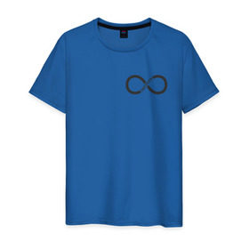 Мужская футболка хлопок с принтом Infinity в Санкт-Петербурге, 100% хлопок | прямой крой, круглый вырез горловины, длина до линии бедер, слегка спущенное плечо. | infinity | бесконечность | инфинити