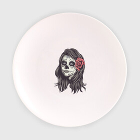 Тарелка с принтом Mexican girl в Санкт-Петербурге, фарфор | диаметр - 210 мм
диаметр для нанесения принта - 120 мм | девушка | зомби | мексика | паутина | роза | тату | хэллоуин | череп