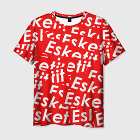 Мужская футболка 3D с принтом ESKETIT в Санкт-Петербурге, 100% полиэфир | прямой крой, круглый вырез горловины, длина до линии бедер | esketit | gucci gang | lil pump | pattern | гуччи ганг | лил памп