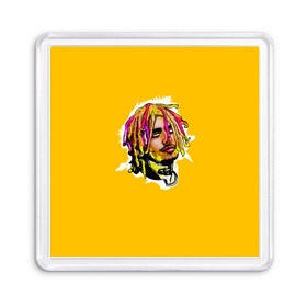 Магнит 55*55 с принтом Lil Pump в Санкт-Петербурге, Пластик | Размер: 65*65 мм; Размер печати: 55*55 мм | drumtick | elementary | esketit | esskeetit | gang | garcia | gazzy | gucci | guccigang | jetski | pump | rap | trap | usa | газзи | гарсия | лил | памп | рэп | сша | трап | эщкере