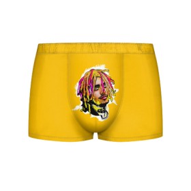 Мужские трусы 3D с принтом Lil Pump в Санкт-Петербурге, 50% хлопок, 50% полиэстер | классическая посадка, на поясе мягкая тканевая резинка | drumtick | elementary | esketit | esskeetit | gang | garcia | gazzy | gucci | guccigang | jetski | pump | rap | trap | usa | газзи | гарсия | лил | памп | рэп | сша | трап | эщкере