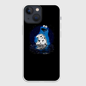 Чехол для iPhone 13 mini с принтом Cookie monster в Санкт-Петербурге,  |  | cookie | cookiemonster | delicious | eat | monster | yummy | еда | куки | кукимонстр | монстр | печенье | сладости | улица | улицасезам