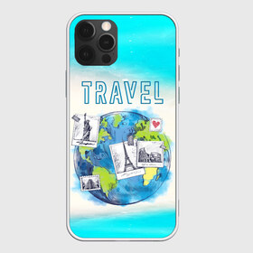 Чехол для iPhone 12 Pro Max с принтом Путешествуй! в Санкт-Петербурге, Силикон |  | Тематика изображения на принте: travel | башня | глобус | город | море | париж | пляж | путешествия | страна