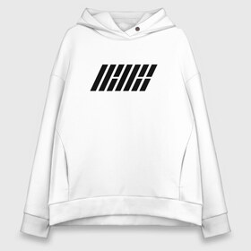 Женское худи Oversize хлопок с принтом iKON logo в Санкт-Петербурге, френч-терри — 70% хлопок, 30% полиэстер. Мягкий теплый начес внутри —100% хлопок | боковые карманы, эластичные манжеты и нижняя кромка, капюшон на магнитной кнопке | ikon | k pop | return | айкон