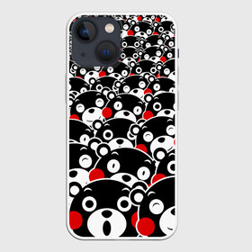 Чехол для iPhone 13 mini с принтом Узор кумамонов в Санкт-Петербурге,  |  | bear | japanese | kumamon | kumamoto | аниме | игрушка | кумамон | кумамото сапурайдзу | медведь | мишка | персонаж | талисман | япония