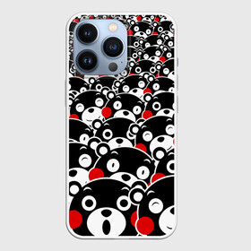 Чехол для iPhone 13 Pro с принтом Узор кумамонов в Санкт-Петербурге,  |  | bear | japanese | kumamon | kumamoto | аниме | игрушка | кумамон | кумамото сапурайдзу | медведь | мишка | персонаж | талисман | япония