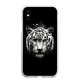 Чехол для iPhone XS Max матовый с принтом Dark Tiger в Санкт-Петербурге, Силикон | Область печати: задняя сторона чехла, без боковых панелей | Тематика изображения на принте: africa | creepy | dark | desert | predator | scary | tiger | tigers | африка | жуткий | мрачный | пустыня | страшный | тигр | тигренок | тигрица | тигрицы | тигры | тигрята | хищник