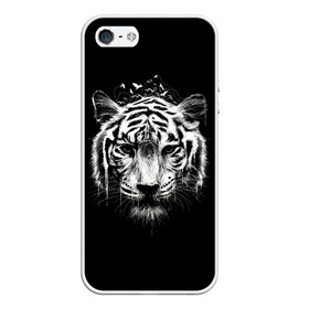Чехол для iPhone 5/5S матовый с принтом Dark Tiger в Санкт-Петербурге, Силикон | Область печати: задняя сторона чехла, без боковых панелей | africa | creepy | dark | desert | predator | scary | tiger | tigers | африка | жуткий | мрачный | пустыня | страшный | тигр | тигренок | тигрица | тигрицы | тигры | тигрята | хищник
