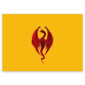 Поздравительная открытка с принтом Красный Дракон в Санкт-Петербурге, 100% бумага | плотность бумаги 280 г/м2, матовая, на обратной стороне линовка и место для марки
 | age | dragon | dragons | knight | knights | middle | red | viking | vikings | век | века | викинг | викинги | дракон | дракона | драконы | как | красный | приручить | рыцари | рыцарь | средние | средний