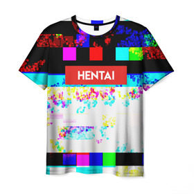 Мужская футболка 3D с принтом HENTAI в Санкт-Петербурге, 100% полиэфир | прямой крой, круглый вырез горловины, длина до линии бедер | ahegao | anime | kodome | manga | senpai | аниме | анимэ | ахегао | кодоме | манга | меха | сенпай | юри | яой