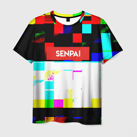 Мужская футболка 3D с принтом SENPAI в Санкт-Петербурге, 100% полиэфир | прямой крой, круглый вырез горловины, длина до линии бедер | alien | anime | axegao | fight | game | manga | martial artist | senpai | аниме | арт | персонажи | япония