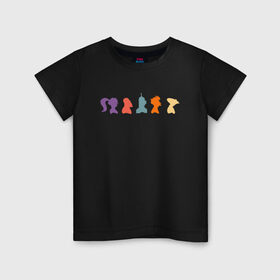 Детская футболка хлопок с принтом Futurama characters в Санкт-Петербурге, 100% хлопок | круглый вырез горловины, полуприлегающий силуэт, длина до линии бедер | Тематика изображения на принте: bender | fry | futurama | planet express | бендер | гипножаба | зойдберг | лила | фрай | футурама