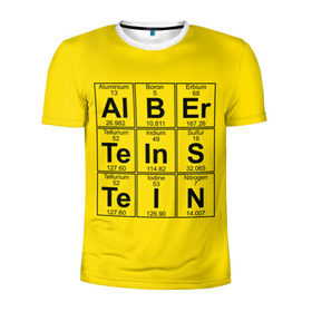 Мужская футболка 3D спортивная с принтом Альберт Эйнштейн в Санкт-Петербурге, 100% полиэстер с улучшенными характеристиками | приталенный силуэт, круглая горловина, широкие плечи, сужается к линии бедра | albert | chemistry | einstein | math | mendeleev | phisics | science | table | альберт | математика | менделеева | наука | таблица | физика | химия | эйнштейн